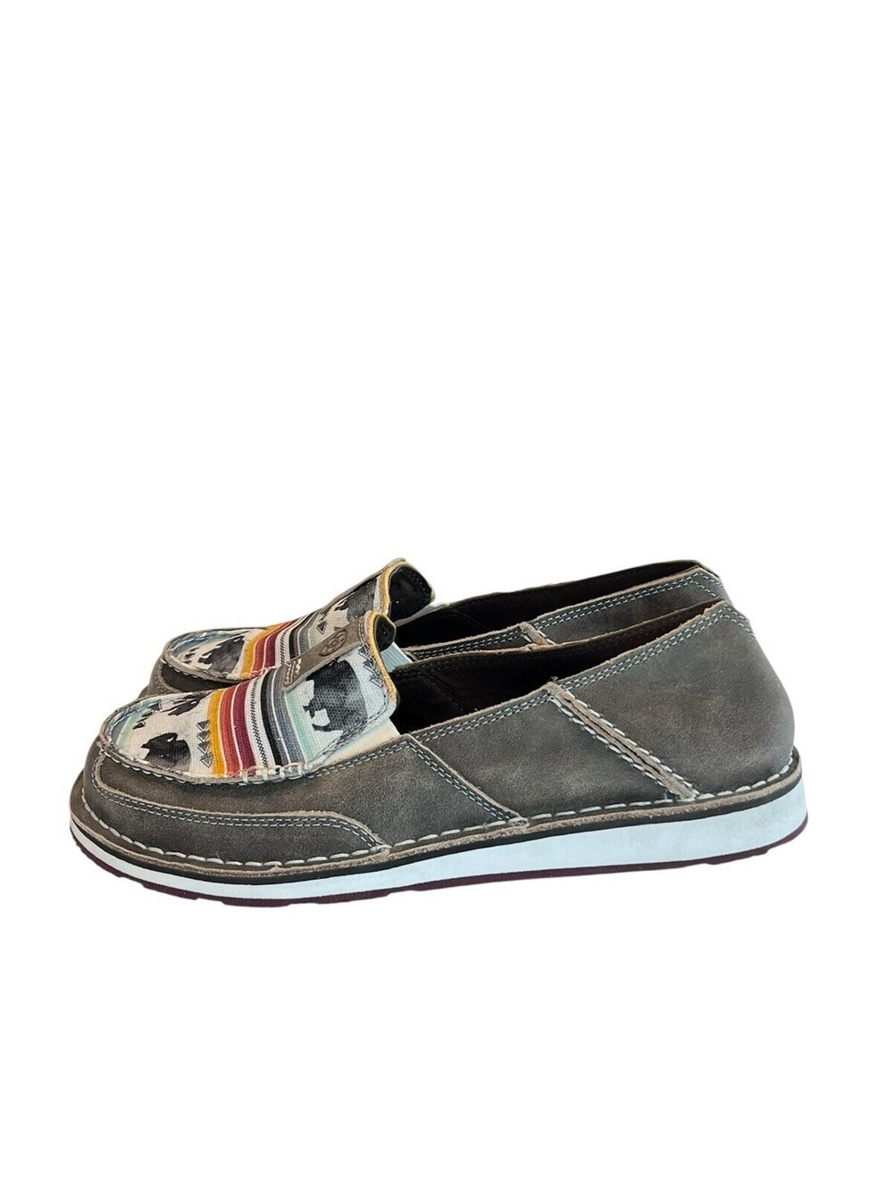 Ariat Slip on Cruiser Shoes Womens Sz 9 Buffalo Blanket 3127.9 Brown - Picture 4 of 9